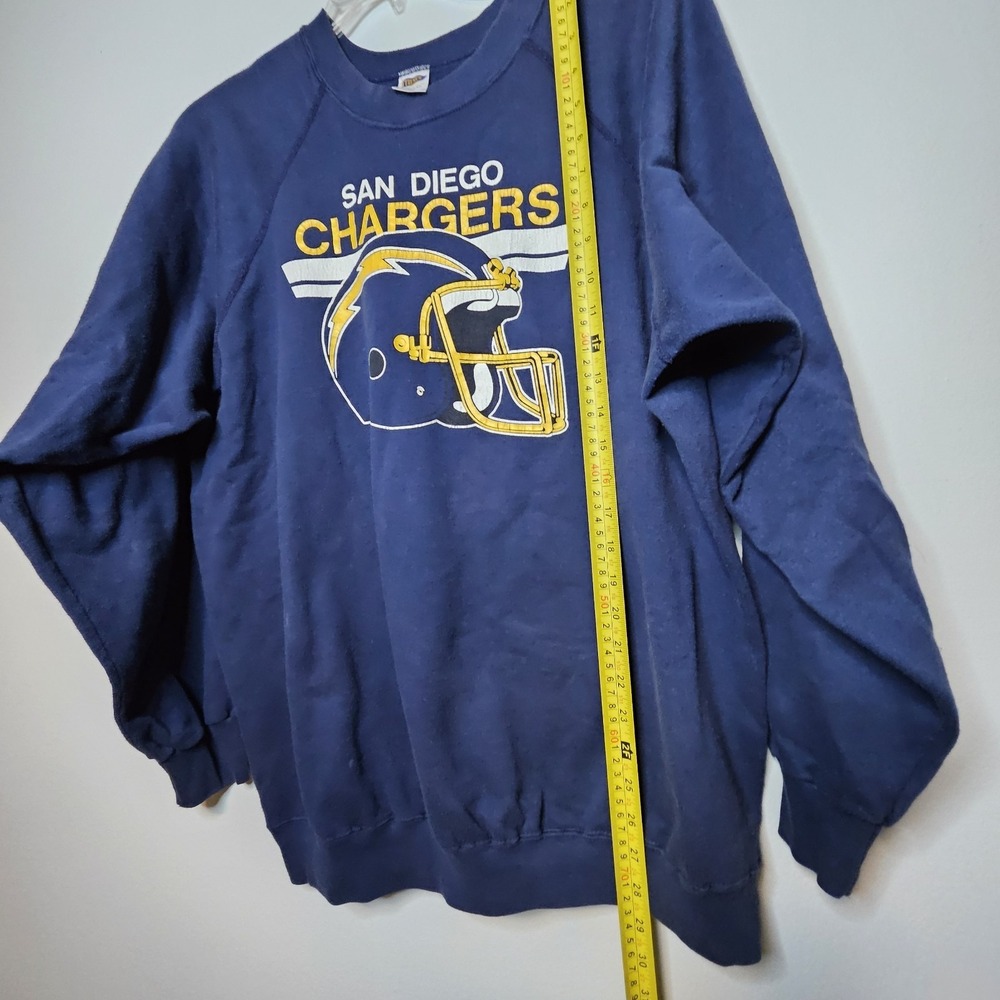Vintage San Diego Chargers Sweatshirt Size XXL Blue NFL Football Crewneck 90s - Picture 3 of 12